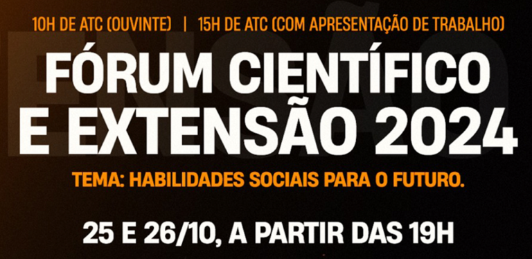 Participe do Fórum Científico e Extensão 2024